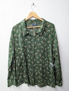NWT ModCloth Twist On Simple Bee Green Button Down Shirt Plus Size 4X - Picture 1 of 6