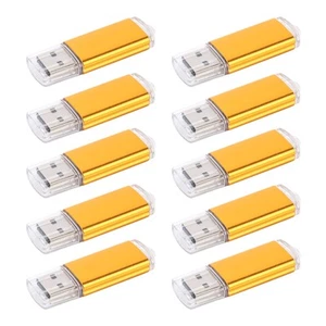 10 x 512 Mo Micro-USB Lecteur flash Cle USB 2.0 OTG Or P3V83241 - Photo 1/8