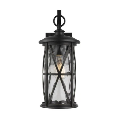 Antique Bronze One Light Outdoor Wall Lantern from the Millbrooke Collection - Image 1 of 3