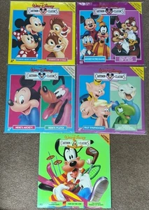 Vintage Disney Laserdiscs Lot Of 5 Cartoon Classics Clean Works See Video - Picture 1 of 21