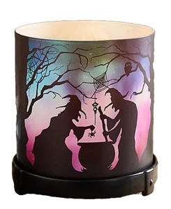 Harry Slatkin - Witches Brew Glass Hurricane & Stand - New - Picture 1 of 8