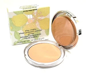 03 Stay Beige, Clinique Stay-Matte Sheer Pressed Powder Oil Free, 0.27 oz New - Picture 1 of 1