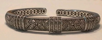 Joseph Esposito ESPO Sterling CZ Cuff Bracelet Foto 1 de 4