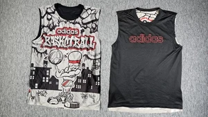 Adidas Vintage Basketball Jersey Men's L Reversible All Over Print AOP Rare VTG - Picture 1 of 19