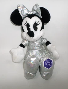 Disney 100. Jahrestag Minnie Mouse Silber Kleid & Schleife 9" - Bild 1 von 6