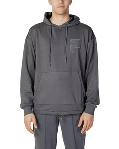 Fila FBox Hoodie Charcoal 68981021 Men Grey Sweatshirts - Picture 1 of 3