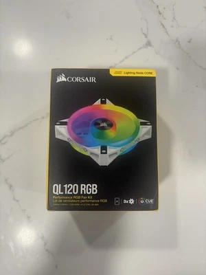 Corsair QL120 RGB Computer Case Fan  3 Pack-white - Image 1 of 2