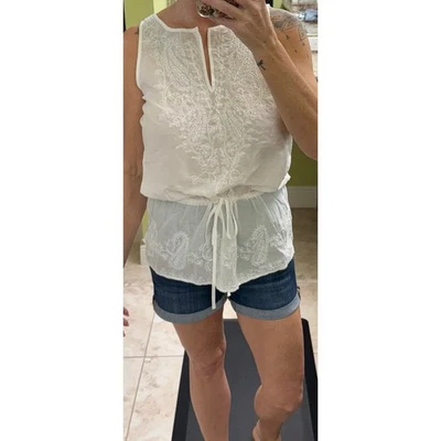 Lauren Ralph Lauren XS NUEVO CON ETIQUETAS ($99) Cinturón de cintura con cuentas sin mangas seda algodón  Foto 1 de 4