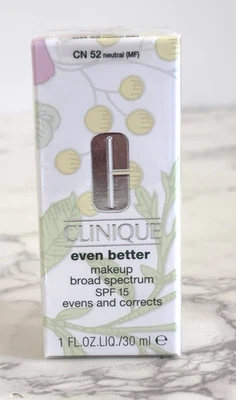 Clinique Even Better Makeup CN 52 Neutral 1.0 OZ 30 ml Spf 15 NEW IN BOX - Image 1 of 4