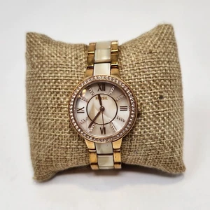 Fossil ES3716 Virginia roségoldfarbene cremefarbene Acetat Damenuhr 30 mm klassisch - Bild 1 von 9