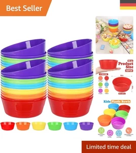 Lebendige 48er Set Unzerbrechliche Plastikschüsseln - Ideal für Kinder & Partys - Bild 1 von 9