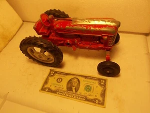 Antique Hubley Toy Diecast Farm Tractor #90 Collectable Vintage 1950 Red - Picture 1 of 9