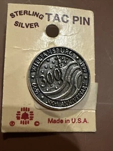 Williamsburg Sterling Silver Tac Pin Vintage 300 Years 1699-1999 - Picture 1 of 3