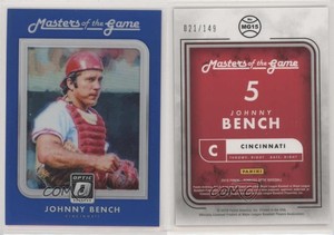 2016 Panini Donruss Optic Masters of the Game Blue /149 Johnny Bench #MG15 HOF