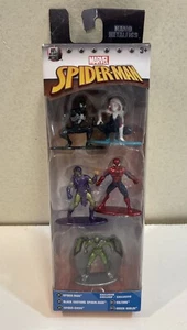 Nano Metalfigs Marvel Spiderman 5-Pack Vulture/Green Goblin/Spider Gwen/Black - Picture 1 of 5
