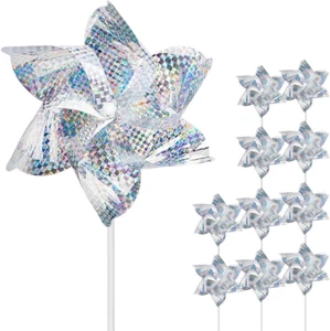 Reflective Pinwheels,10-Pack Extra Sparkly Pinwheels for Garden Decor, Pinwheels - Picture 1 of 12