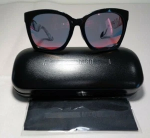 McQ by Alexander McQueen MQ0017SA Black White Red New Women's Sunglasses - Picture 1 of 12