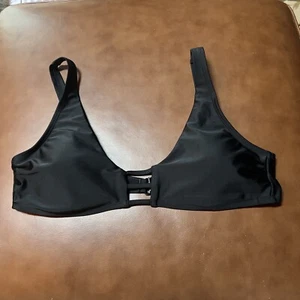 Time and Tru Women’s Cutout Swimsuit Bikini Top, Black XL - Picture 1 of 4