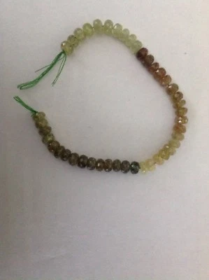 Rondelle de granate grueso de 7 pulgadas (verde) 6-7 mm  Foto 1 de 2