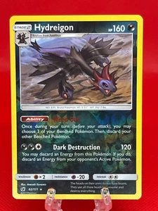 Pokémon TCG Hydreigon 62/111 S&M Crimson Invasion Reverse Holo English Card 2017 - Picture 1 of 2