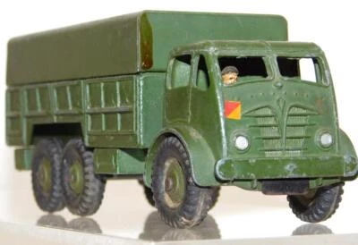 LIMPO VINTAGE Dinky 622 10 toneladas caminhão do exército Foden com motorista na caixa 1950 militar - Imagem 1 de 4