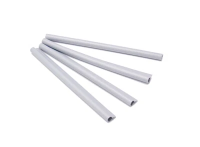 Barra di bloccaggio barra di chiusura per strisce di protezione visiva in PE HaGa® grigio argento 100 pz