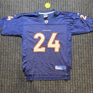 VINTAGE Reebok Champ Bailey Denver Broncos Football Jersey Youth Size L 14 -16 - Picture 1 of 6