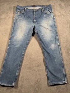 Wrangler Jeans Mens 40x30 Blue 47MWZ Cowboy Cut Straight Leg Western Nice Fade! - Picture 1 of 13