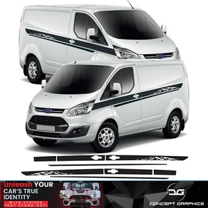 Se adapta a rayas laterales de furgoneta Ford Transit Custom L1 - calcomanías de vinilo premium - montañas - Imagen 1 de 3