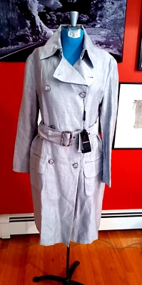 NWT Emporio Armani Womens Light Grey Trench Coat size 40/Small - Image 1 of 4