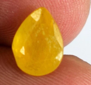 Pera 1,85 Ct Zaffiro Giallo Naturale Ceylon Gemma Certificata B77514 Proposta d'acquisto - Foto 1 di 9