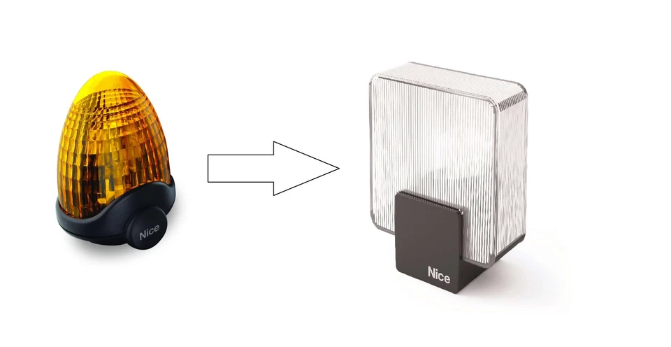 Luz intermitente NICE LUCYB reemplazada por NICE ELDC luz de advertencia luz intermitente