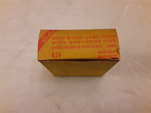NOS GM Stop Tail Lamp Light Lens w/Ornament 5953655 5953247 1962 - Picture 1 of 6