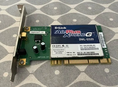 D-Link AirPlus Extreme G Wireless PCI Adapter - Model DWL-G520 - Image 1 of 4