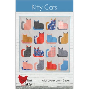 KITTY CATS STEPPMUSTER ~ von Cluck Cluck Nähen ~ 3 Größen ~ Fat Quarters - Bild 1 von 2
