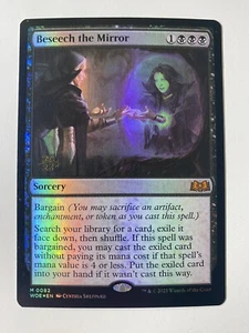 Beseech The Mirror *PRERELEASE FOIL* Wilds Of Eldraine 2023 MTG WOE NM/MT - Picture 1 of 10