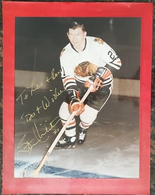 Fotografía autógrafa de Stan Mikita 8x10 NHL Chicago Blackhawks Foto 1 de 4