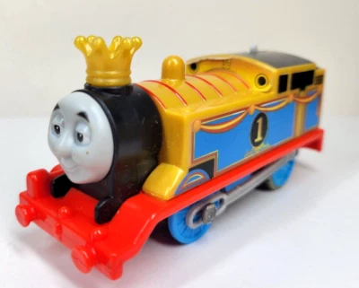 Monkey King Thomas TrackMaster Train Gold & Blue Tank Engine w/ Crown UNTESTED - Image 1 of 4