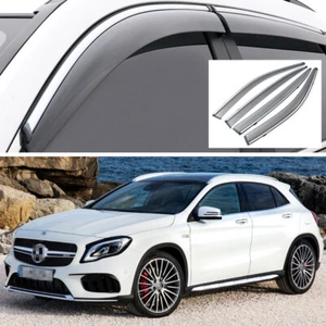 4pcs Window Visor Vent Deflector Sun Rain Guard for 15-20 Mercedes GLA 250 - Picture 1 of 8