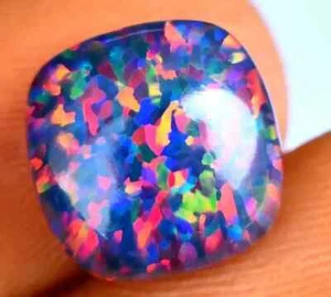 Ethiopian Very Rare Black Fire Opal 9-11Ct Natural Certified Precious Gemstone - Picture 1 of 5