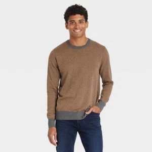Mens Pullover Sweater - Goodfellow & Co Tan Large - Picture 1 of 1