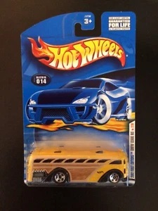 VINTAGE 2001 HOT WHEELS SURFIN' SCHOOL BUS YELLOW FIRST EDITIONS #014 2/36 NIP - Picture 1 of 2