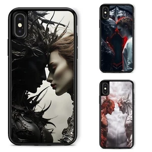 Shockproof Cover For iPhone XS 11 12 13 14 15 16 Pro Max battle devil angel - Picture 1 of 25