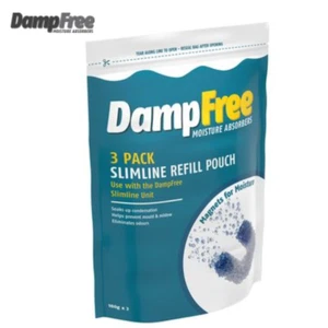 3 Pack DampFree Moisture Absorber Non-Scented Slimline Refill Crystals Odours - Picture 1 of 6