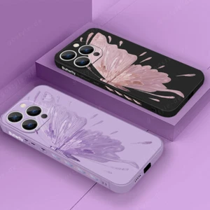 Butterfly Phone Case For iPhone 15 Pro Max 14 13 12 11 8 XR Slim Silicone Cover - Picture 1 of 24