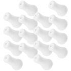  16 Pcs Shutter Knob Wood Curtain Knobs White Window Curtains Blind Pull Wooden