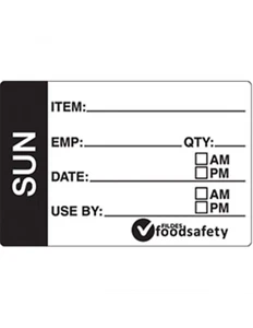 Fildes Labels Removable Prep Sunday 49 X 75mm 250 Pack Roll - Picture 1 of 1