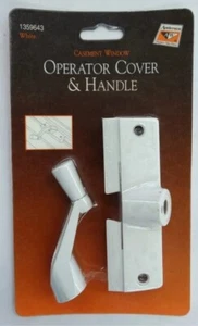 Andersen Casement Window Operator Cover & Handle /Crank with Screws, White - Picture 1 of 2