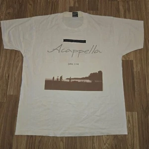 90s Acapella 1991 Gospel Christian Religious Band Tour Single Stitch Shirt L - Picture 1 of 13