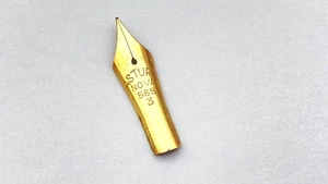 PLUMA ESTILOGRÁFICA ASTURA NOVA Nº 3 DE COLECCIÓN NUEVA EN CAJA SOLO SEMI FLEXIBLE 14K FINA ITALIA - Imagen 1 de 7